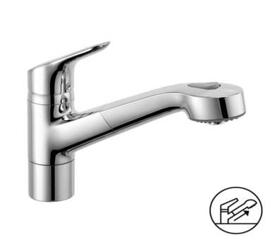 Bateria kuchenna KLUDI OBJEKTA z wyciąganą wylewką, chrom 325810575