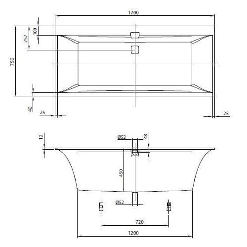 Wanna prostokątna VILLEROY&BOCH SQUARO EDGE 12 160x75cm, quaryl, biała UBQ160SQE2DV-01