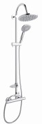 Zestaw natryskowy FERRO TRINITY, z baterią termostatyczną i deszczownicą, natynkowy, chrom NP71-TRM7U