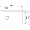 Zlewozmywak FRANKE ORION OID 611-78 78x50cm, z syfonem, tectonite, onyx 114.0286.447