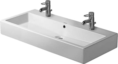Umywalka DURAVIT VERO 100x47cm dwuotworowa, szlifowana, biała 0454100026