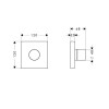 Element zewnętrzny zaworu AXOR TRIO/QUATTRO DN15 chrom 10932000