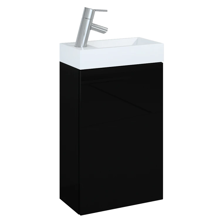 ZESTAW: Szafka ELITA YOUNG BASIC BLACK z umywalką YOUNG 40cm 163070