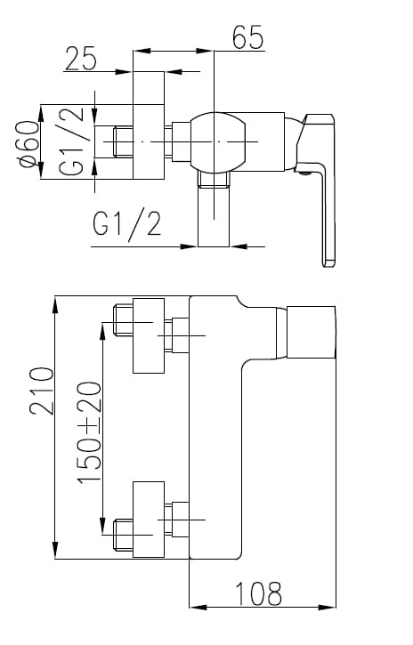Bateria-natryskowa-KFA-KORUND-ścienna-chrom-400601000