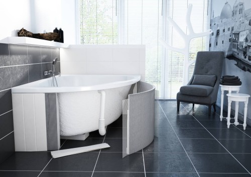 Nośnik styropianowy SCHED-POL do wanien półokrągłych max 240x63cm, emaliowanych i akrylowych 1.083