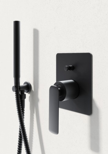 Zestaw prysznicowy KOHLMAN EXPERIENCE ze słuchawką i deszczownicą R25 Grey QW210EGQ30