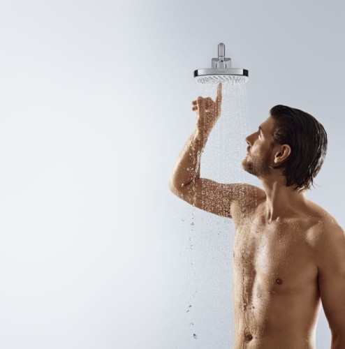 Głowica prysznicowa HANSGROHE Croma SELECT E 180 2jet, EcoSmart 9 l/min, biały/chrom 26528400