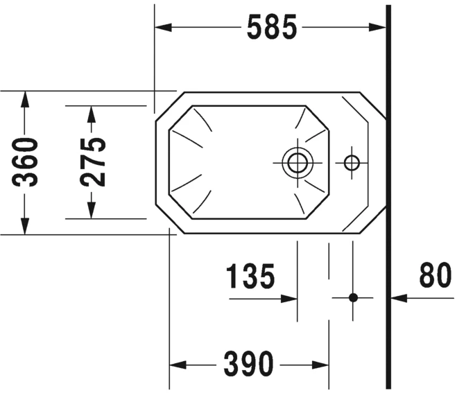 Bidet wiszący DURAVIT 1930 biały 0266100000