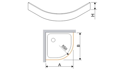 Obudowa brodzika SANPLAST SPACE OBP 80x80x9cm, aluminium, biała 625400042001000