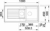 Zlewozmywak granitowy BLANCO ZIA 6 S 100x50 cm, z korkiem aut., antracyt, PuraDur 514740
