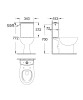 Spłuczka GROHE BAU CERAMIC 3/6L, podłączenie boczne, biały 39437000