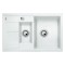 Zlewozmywak granitowy BLANCO METRA 6 S COMPACT 78x50 cm, z korkiem aut., biały, PuraDur 513468