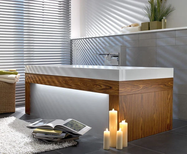 Wanna prostokątna VILLEROY&BOCH SQUARO 180x80cm, quaryl, biała UBQ180SQR2V-01