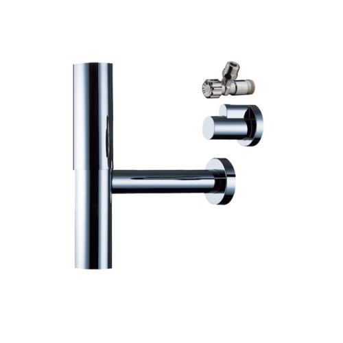 Półsyfon umywalkowy HANSGROHE FLOWSTAR z osłonami i zaworami, chrom 52120000