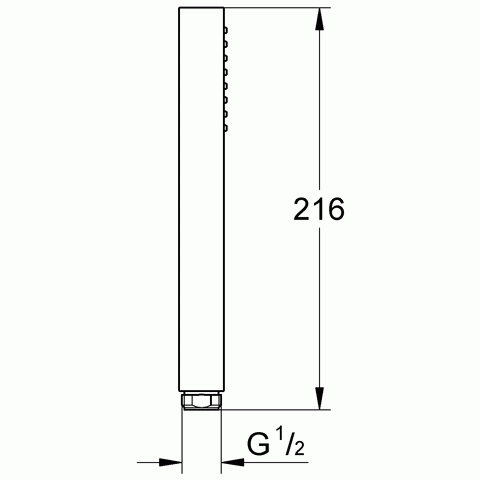 Słuchawka-natryskowa-EUPHORIA-CUBE-1-strumieniowa-GROHE-chrom-27699000
