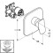 Bateria natryskowa KLUDI AMBIENTA podtynkowa, elem. zew. do 88011, chrom 536550575