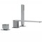Bateria wannowa TRES CUADRO 3 otworowa, uchwyt kwadrat, chrom - 00616104