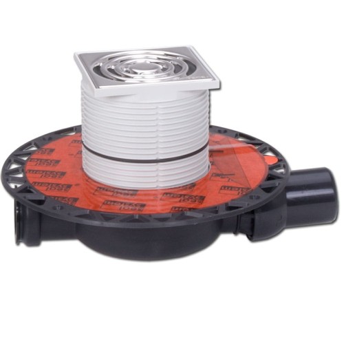 Zestaw odpływowy TECE DRAINPOINT super płaski, z kołnierzem uniwersalnym, poziomy DN50 3601100