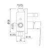 Bateria wannowa TRES FLAT podtynkowa (komplet) 20418001