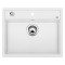 Zlewozmywak granitowy BLANCO DALAGO 6 61x51 cm, z korkiem aut., biały, PuraDur 514199
