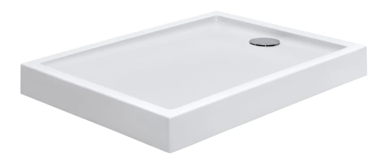 Brodzik prostokątny ROCA GRANADA COMPACT 100x80x13cm, z syfonem i nogami, biały A276264000