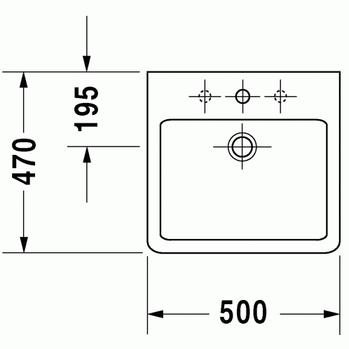 Umywalka DURAVIT VERO 50x47cm biała 0454500000
