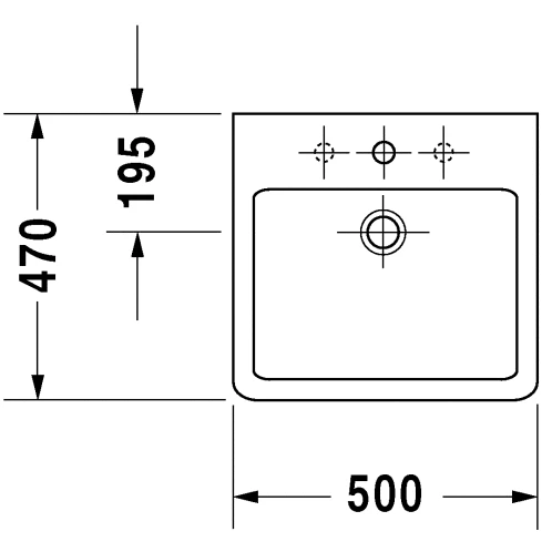 Umywalka DURAVIT VERO 50x47cm biała 0454500000