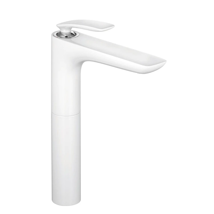 Bateria umywalkowa KLUDI BALANCE WHITE wysoka, bez korka, biała / chrom 522989175