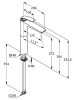 Bateria umywalkowa KLUDI BALANCE wysoka, bez korka, H=33cm, chrom 522980575