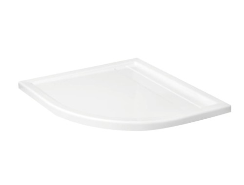 Brodzik półokrągły SCHEDPOL CAMPARO 90x6,5cm, z odpływem liniowym, biały 3.084