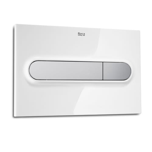 Przycisk spłukujący ROCA DUPLO ONE PL1  biały/chrom mat A890095005