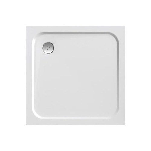 Brodzik kwadratowy RAVAK PERSEUS PRO CHROME 90x3cm biały XA047701010