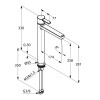 Bateria umywalkowa KLUDI ZENTA wysoka bez korka 382570575