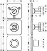 Moduł AXOR CITTERIO E z termostatem, do 3 odbiorników, podtynkowa, el. zew., chrom 36704000