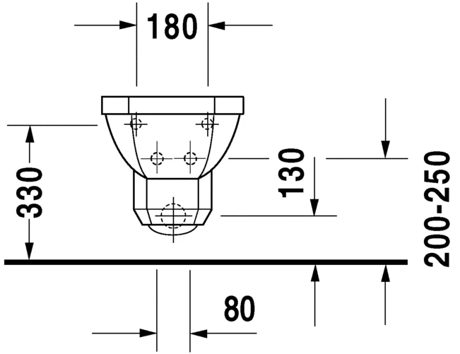 Bidet wiszący DURAVIT 1930 biały 0266100000