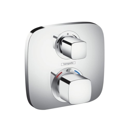 Bateria natryskowa HANSGROHE ECOSTAT E podtynkowa, termostatyczna, el.zew., z zaworem odc-przeł., chrom 15708000