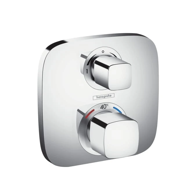 Bateria natryskowa HANSGROHE ECOSTAT E podtynkowa, termostatyczna, el.zew., z zaworem odc-przeł., chrom 15708000