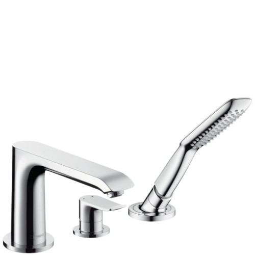 Bateria wannowa HANSGROHE METRIS E2 3-otworowa, el. zewnętrzny, chrom 31190000