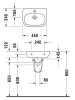 Umywalka DURAVIT D-CODE 45x34cm, biała 07054500002