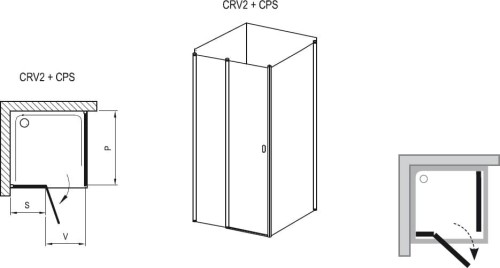 Drzwi prysznicowe RAVAK CHROME CRV2 100cm polerowane alu 1QVA0C00Z1