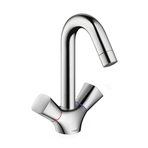 Bateria umywalkowa HANSGROHE LOGIS 150 2-uchwytowa, z obrotową wylewką, chrom 71222000