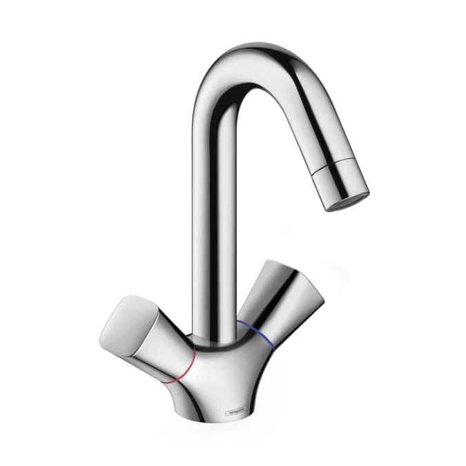 Bateria umywalkowa HANSGROHE LOGIS 150 2-uchwytowa, z obrotową wylewką, chrom 71222000
