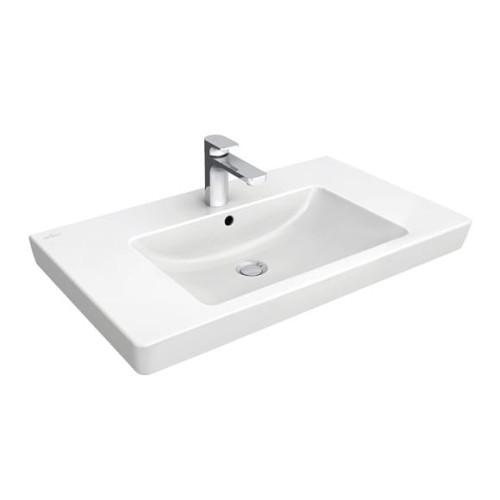 Umywalka VILLEROY&BOCH SUBWAY 2.0 80x47cm, biała ceramicplus 717580R1