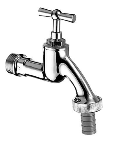 Zawór SCHELL czerpalny 1/2 z pokrętłem motylkowym i złączką do węża, bez rozetki chrom mat 034050399