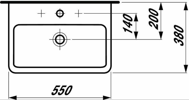 Umywalka LAUFEN PRO 55x38cm, biała H8189580001041