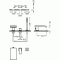 Bateria wannowa CUADRO-TRES 3 otworowa, wylewka kaskadowa, chrom 10616102