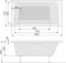 Wanna prostokątna POOL-SPA KLIO 130x70 white PWPAX10ZN000000