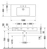 Umywalka DURAVIT VERO 105x49cm biała 0329100000