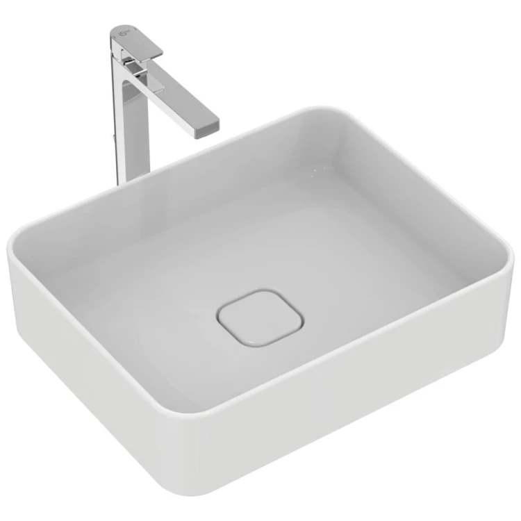 Umywalka nablatowa IDEAL STANDARD STRADA II 50x40cm, prostokątna, bez otworu, bez przelewu, biała T296701