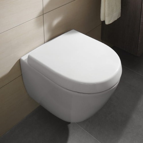 Deska WC VILLEROY&BOCH SUBWAY 2.0 Compact 48cm, wolnoopadająca, biała 9M69S101